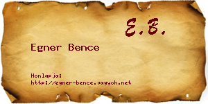 Egner Bence névjegykártya